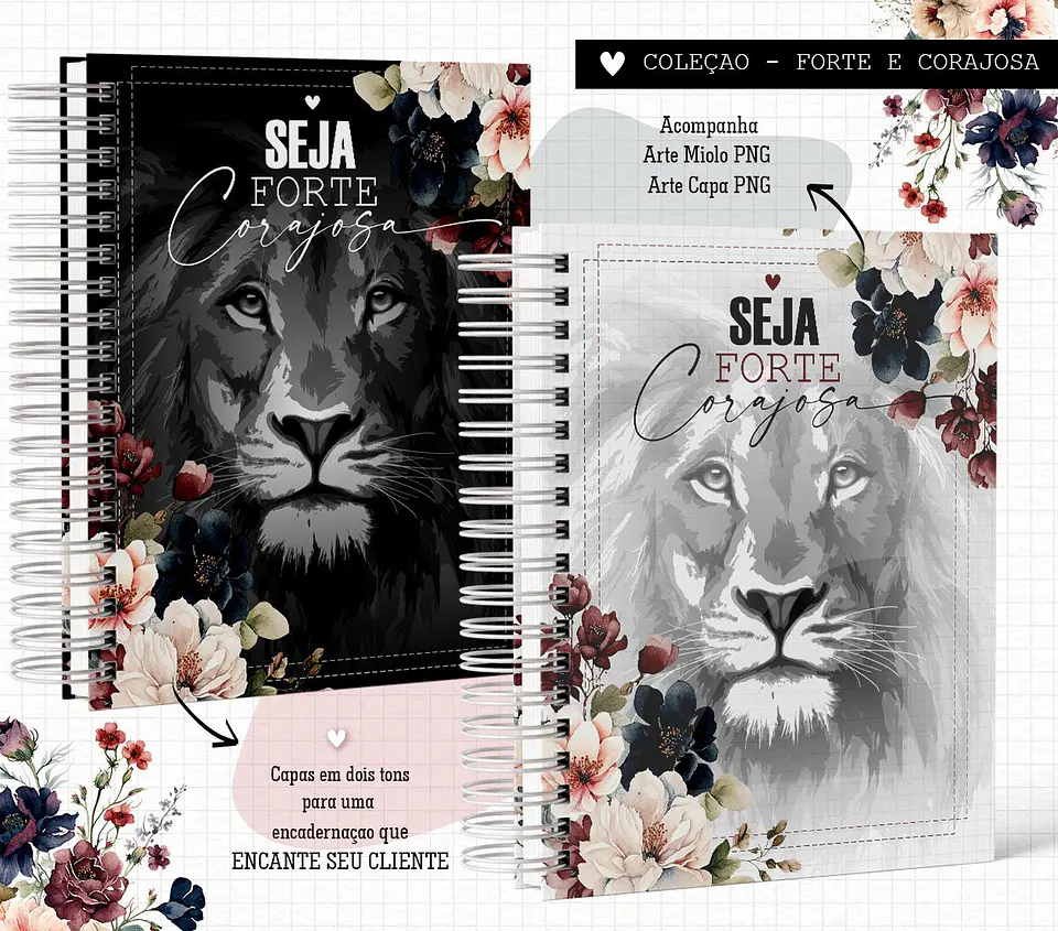 Arquivo Digital Caderno A5 Forte Corajosa 1