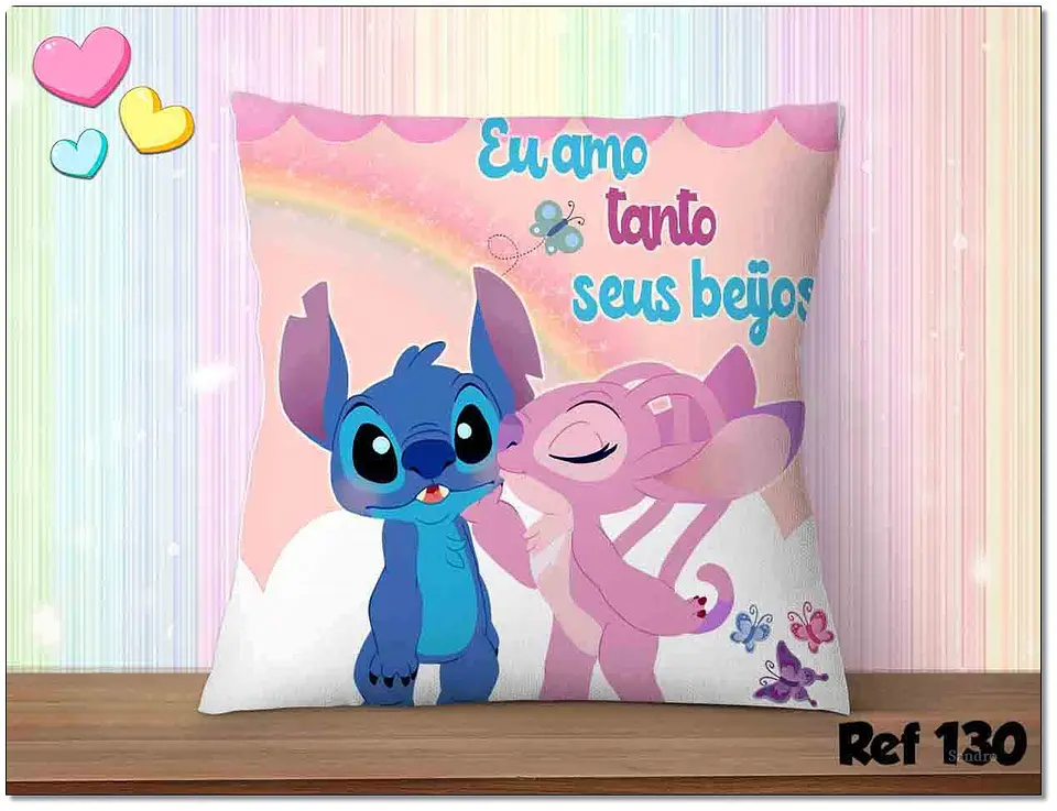 Arquivo Digital Kit Almofadas Stitch Namorados 3