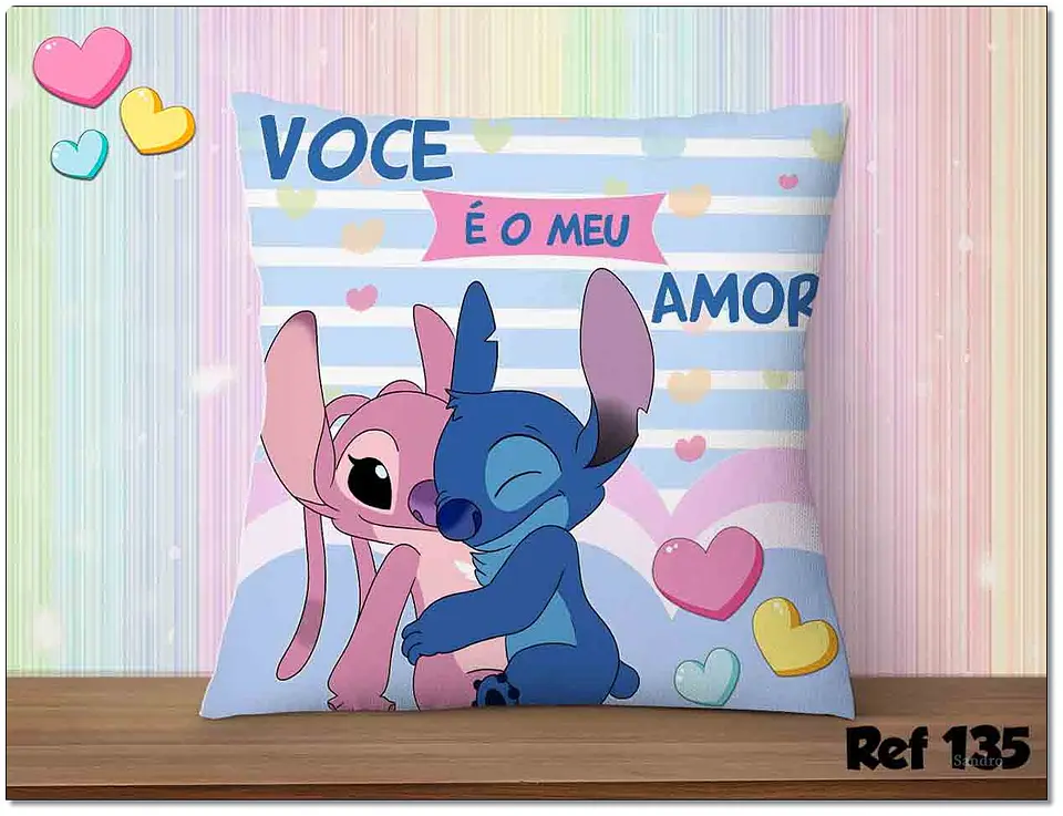 Arquivo Digital Kit Almofadas Stitch Namorados 5