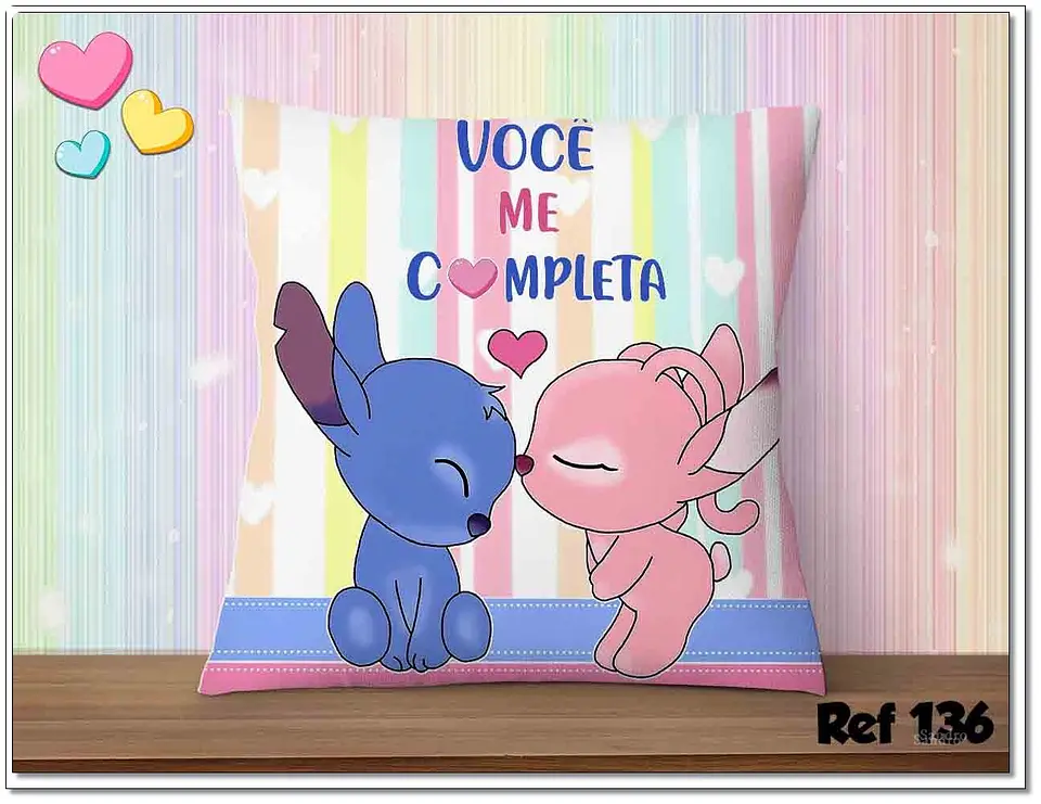 Arquivo Digital Kit Almofadas Stitch Namorados 6