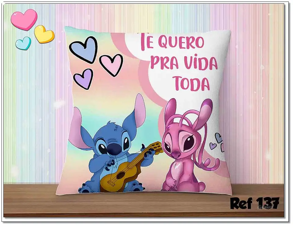 Arquivo Digital Kit Almofadas Stitch Namorados 7