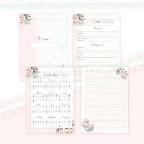 Arquivo Digital Agenda Relógio Floral
