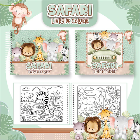 Arquivo Digital Livro de Colorir Safari