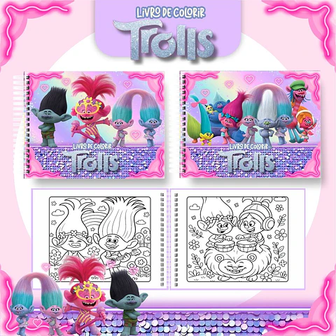 Arquivo Digital Livro de Colorir Trolls