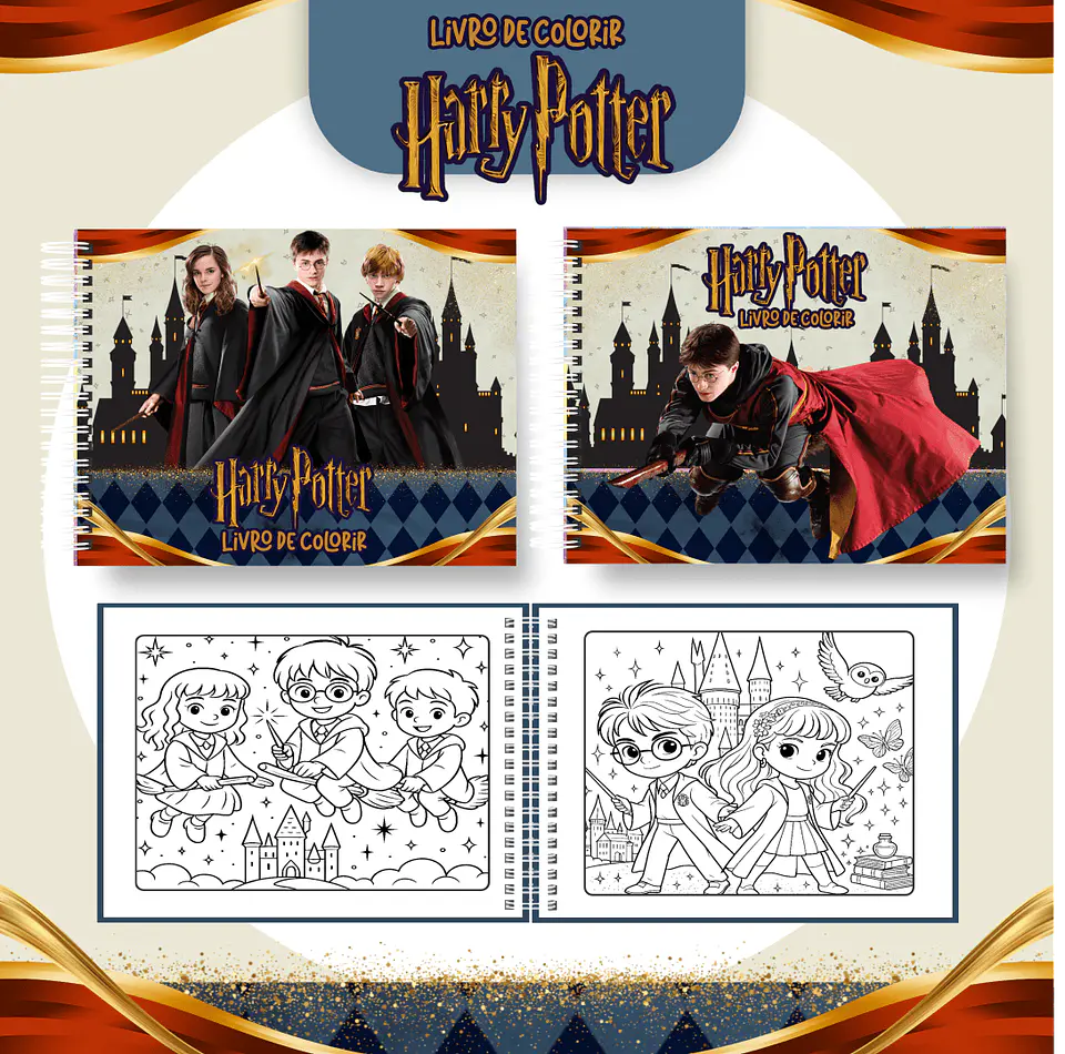 Arquivo Digital Livro de Colorir Harry Potter 1