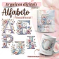 Arquivos Digitais Alfabeto Vitral Floral - Thumbnail 1