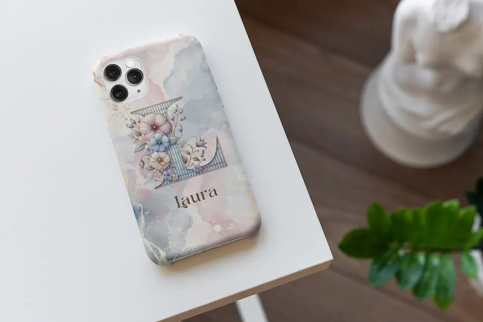 Arquivos Digitais Alfabeto Vitral Floral 8
