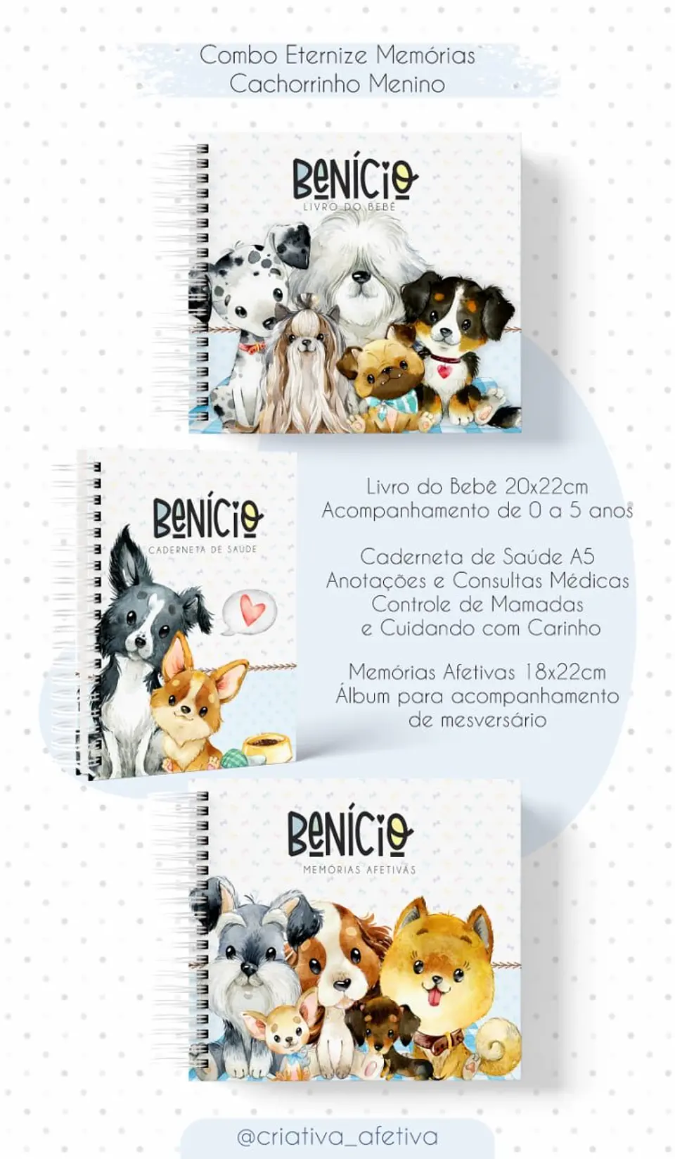 Arquivo Digital Caderneta + Livro Bebe Cachorrinho 1