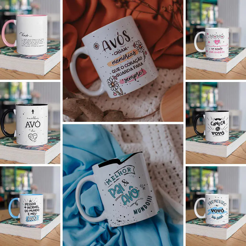 Sublimação Arte Caneca Dia dos Avós 1
