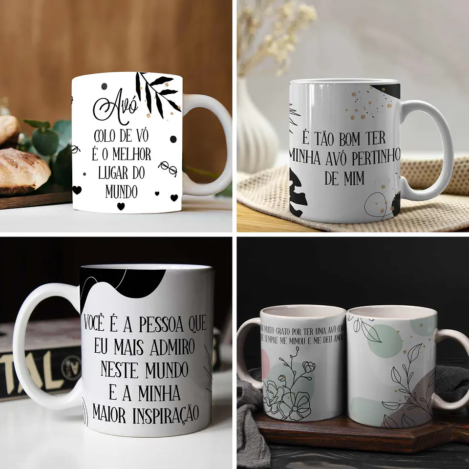 Arquivo Sublimação Arte Caneca Dia dos Avós 2
