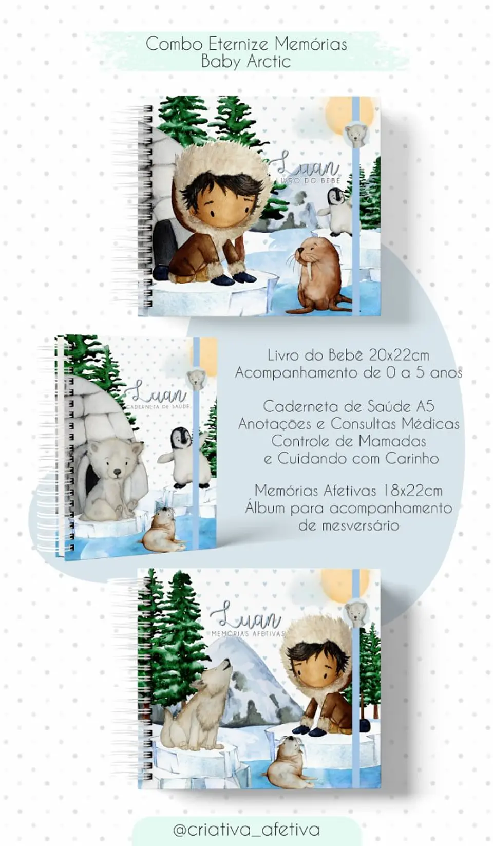 Arquivo Digital Caderneta + Livro Bebe Baby Artic 1