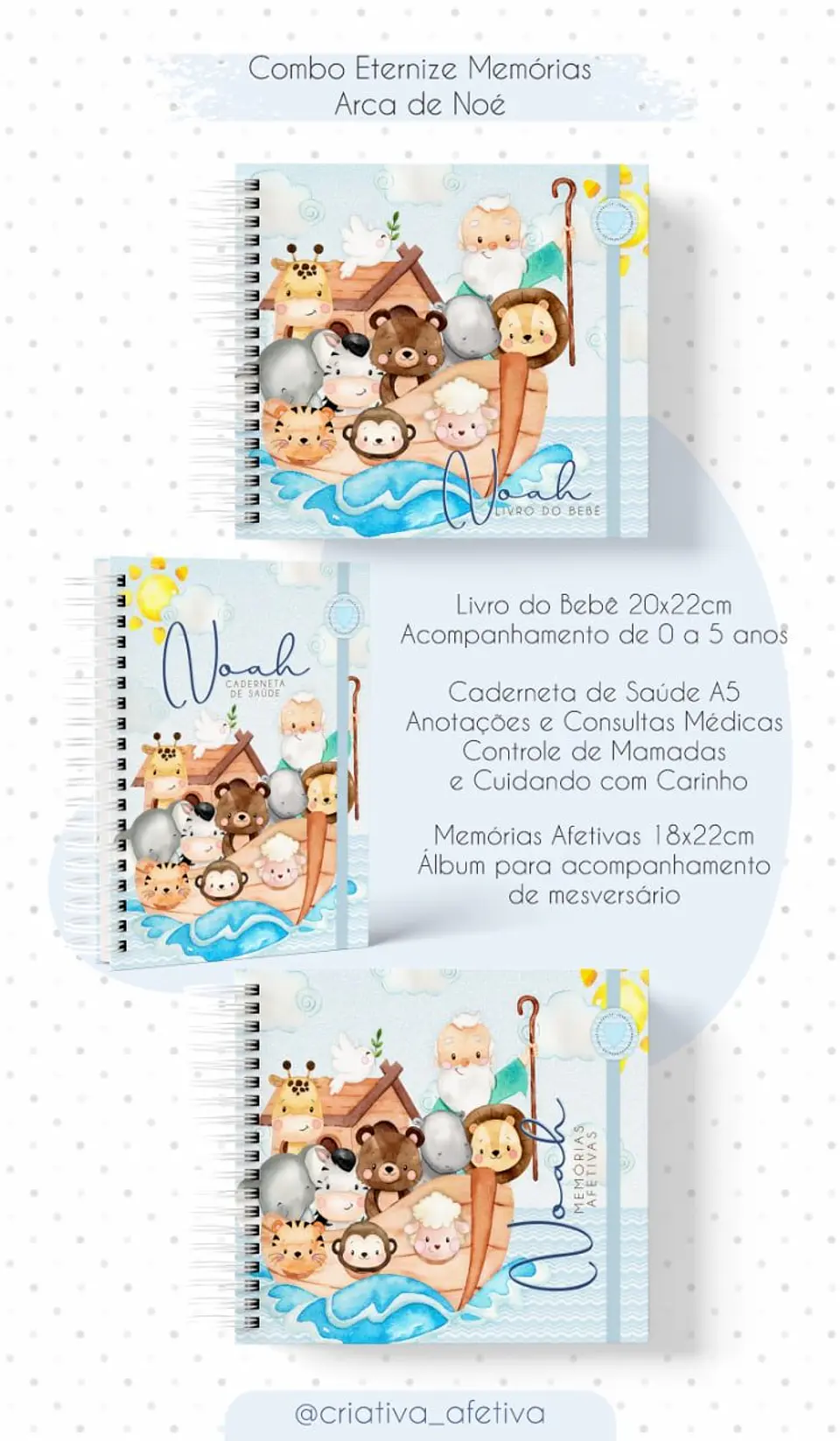 Arquivo Digital Caderneta + Livro Bebe Arca de Noé 1