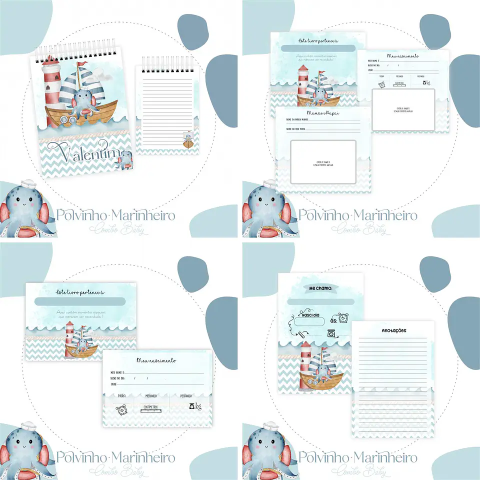 Arquivo Caderneta E Livro Bebe Polvilho Marinheiro 3