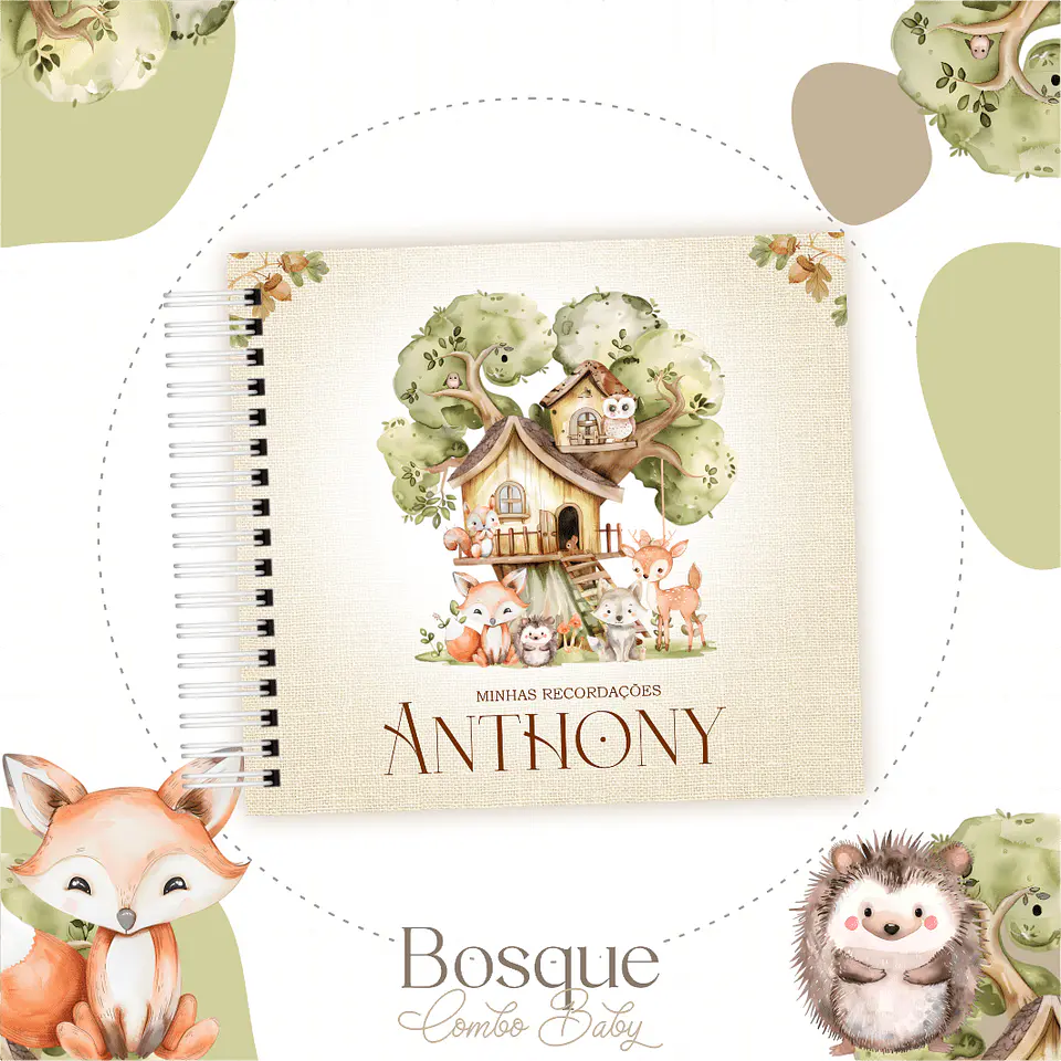 Arquivo Caderneta + Livro Bebe Bosque Menino 2