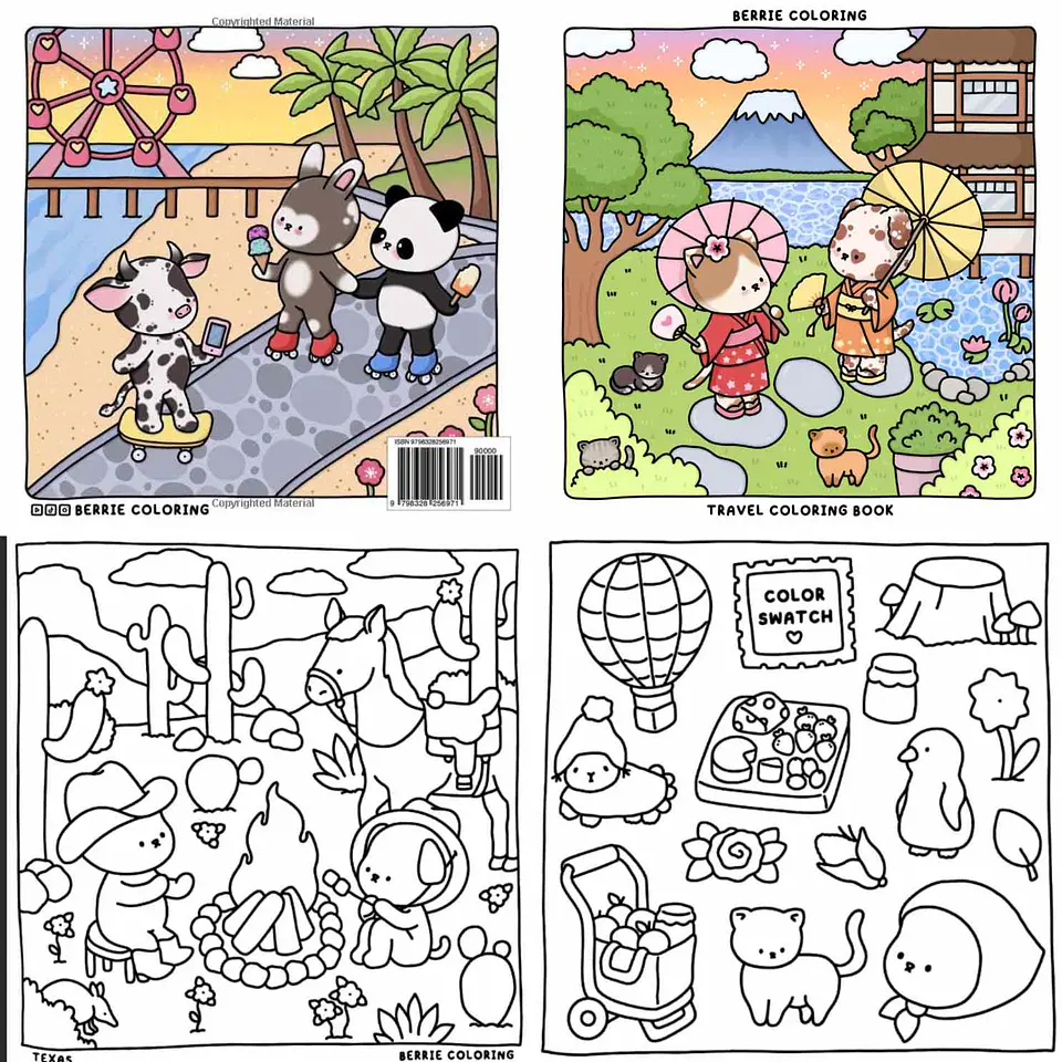 Arquivo Digital Livro de Colorir Viagem Berrie 3