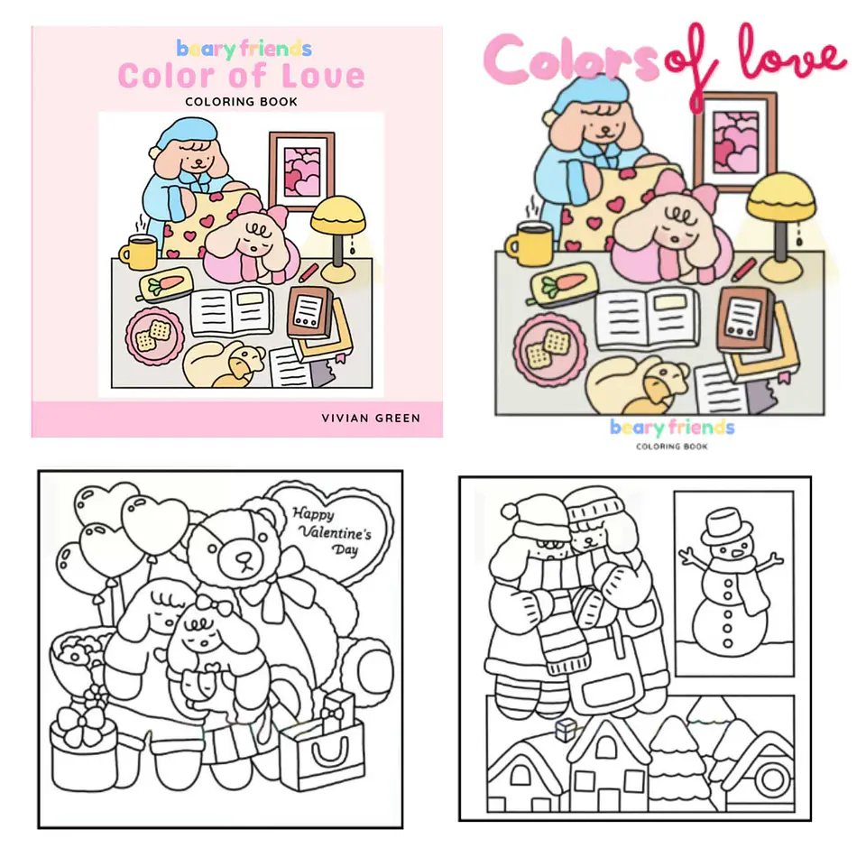 Arquivo Digital Livro de Colorir Amigos Ursos Cor do Amor 2