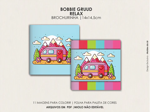 Arquivo Digital Livro de Colorir Borbie Gruud Relax