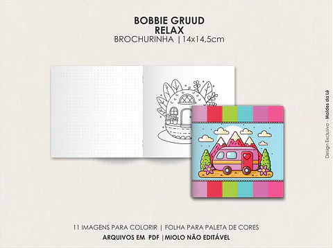 Arquivo Digital Livro de Colorir Borbie Gruud Relax