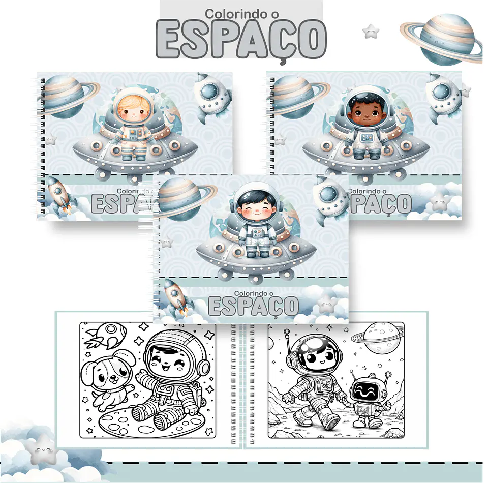 Arquivo Digital Livro de Colorir Astronauta 1