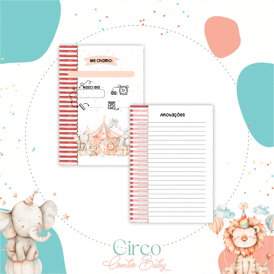 Kit Maternidade Circo Menino 6