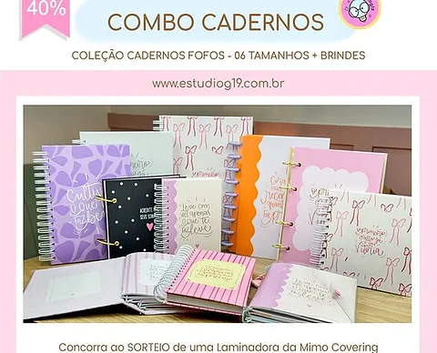 Arquivo Digital Combo Cadernos - Coleção Cadernos Fofos