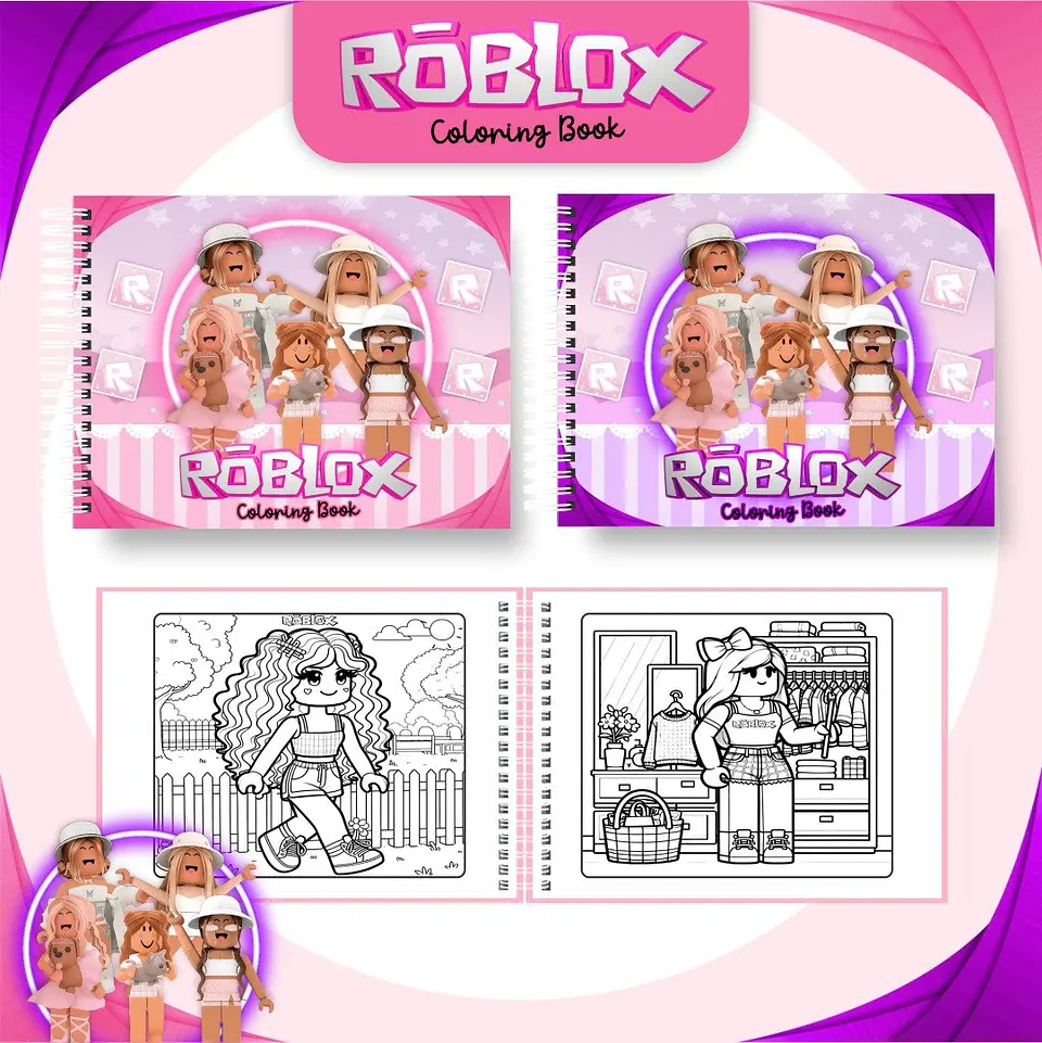 Arquivo Digital Livro de Colorir Roblox Menina 1