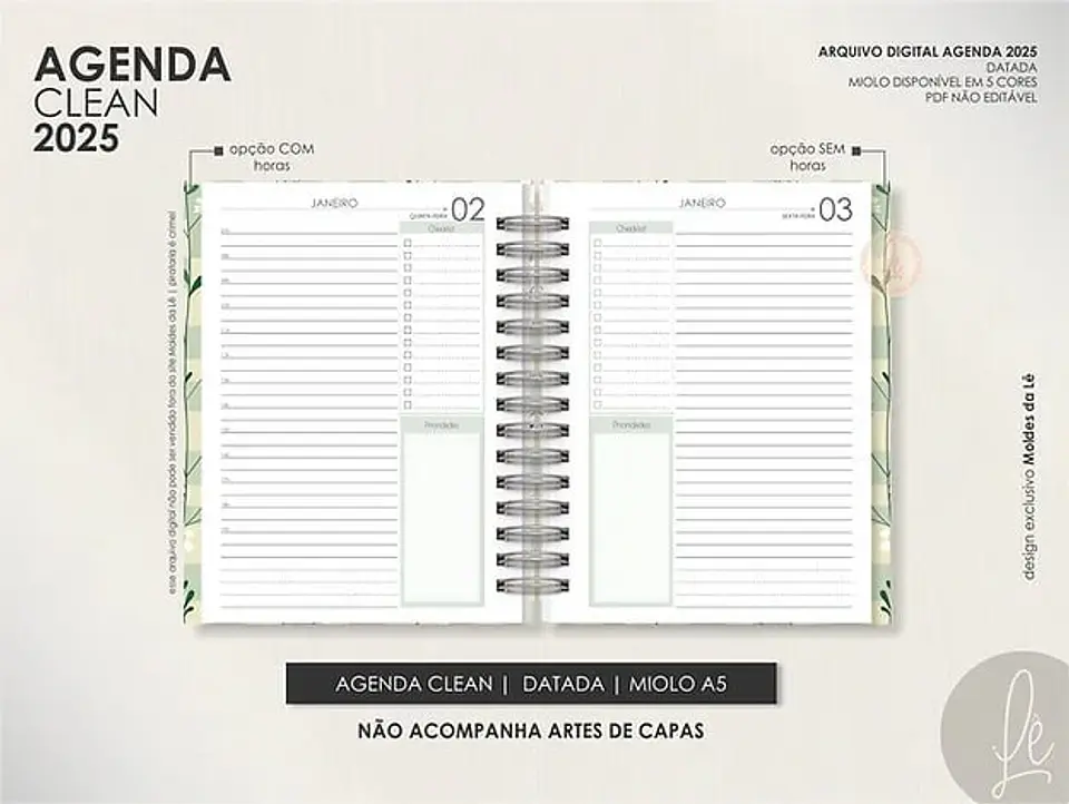 Arquivo Digital Encadernação Super Combo Agendas 2025 + Calendários + Kits Capas 8
