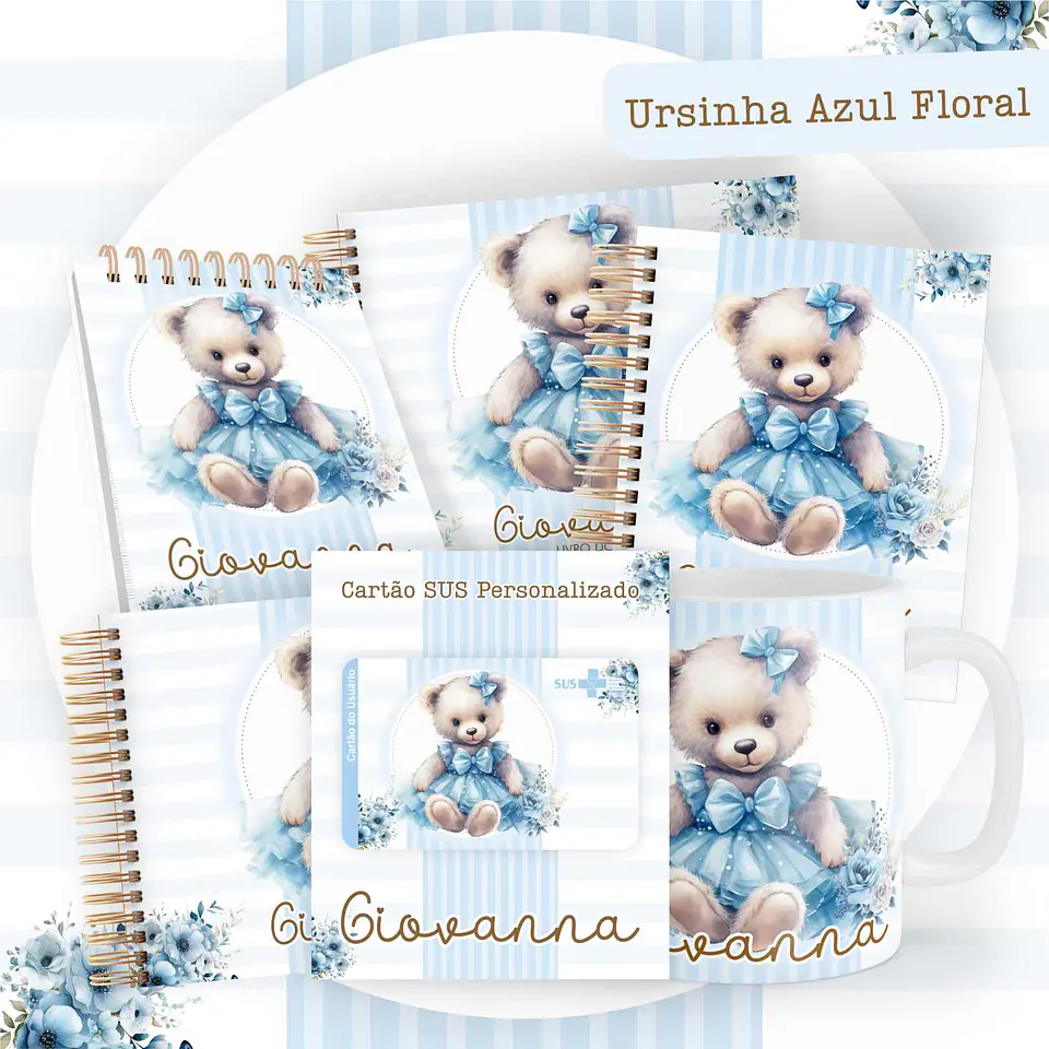 ARQUIVO ENCADERNAÇÃO BABY URSINHA FLORAL 1