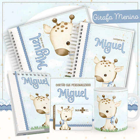 Arquivo Digital Caderneta Livro Bebe Girafa