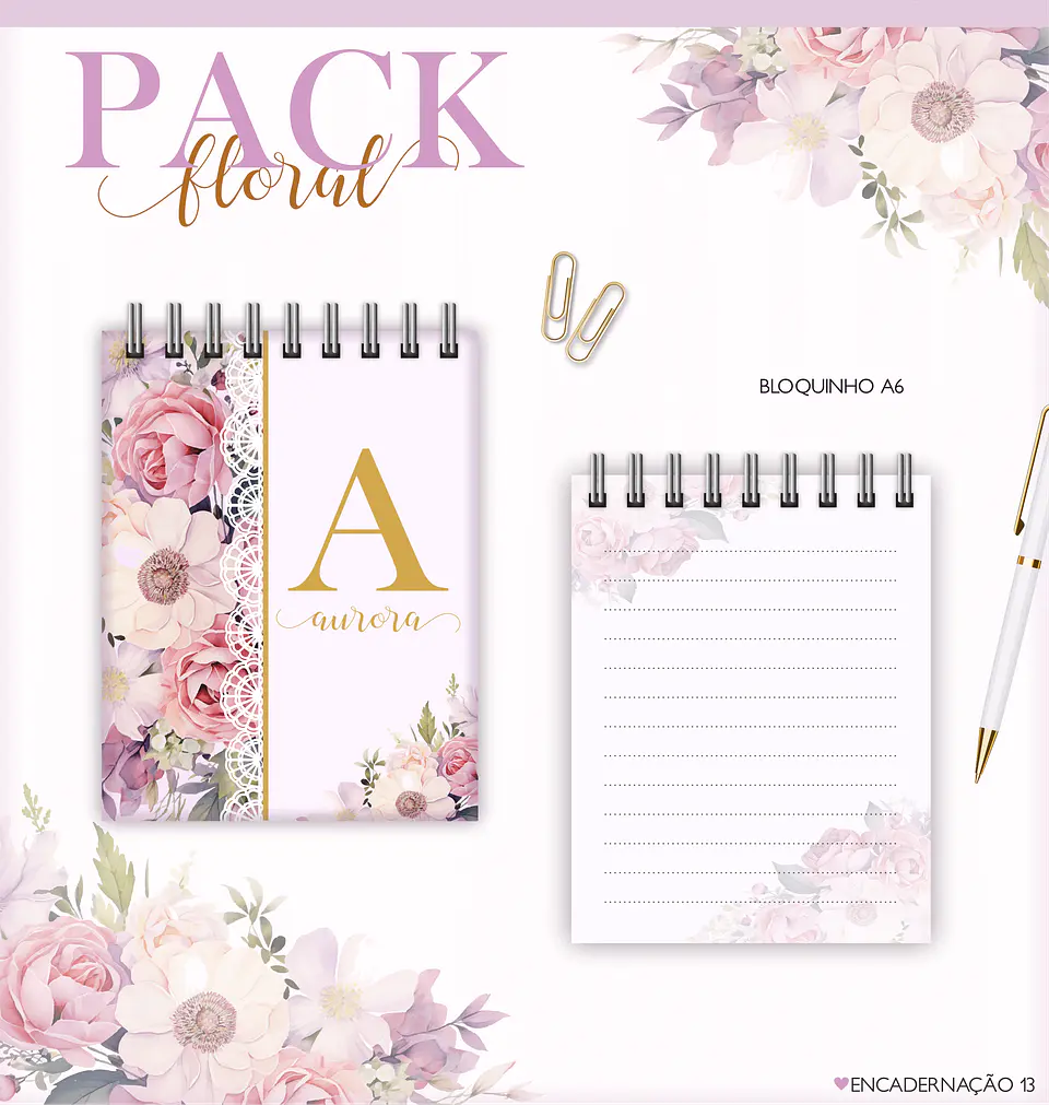 Arquivo Digital Pack Floral 3 5