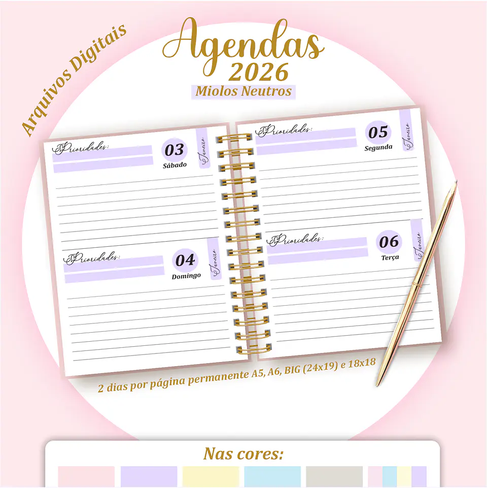 Arquivo Digital Pack Miolos Agendas 2026 7