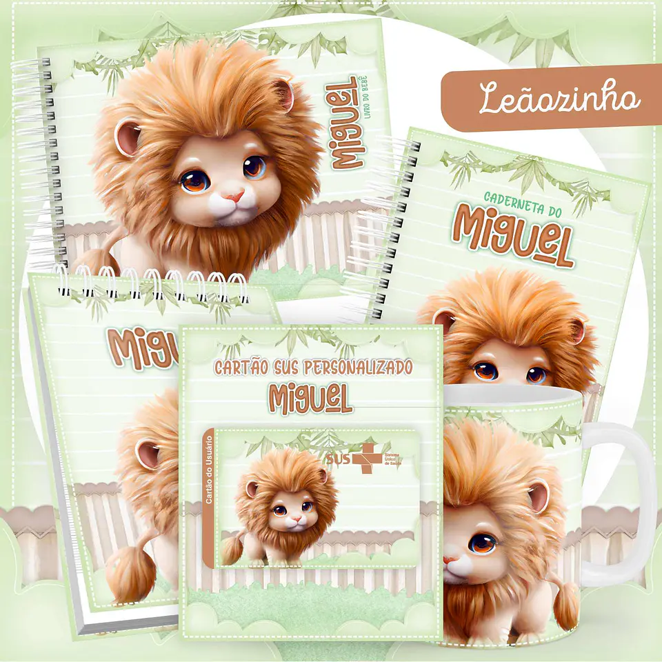 Arquivo Digital Caderneta Livro Bebe Leãozinho 1