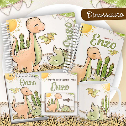 Caderneta Livro Bebe Dinossauro Arquivo Digital