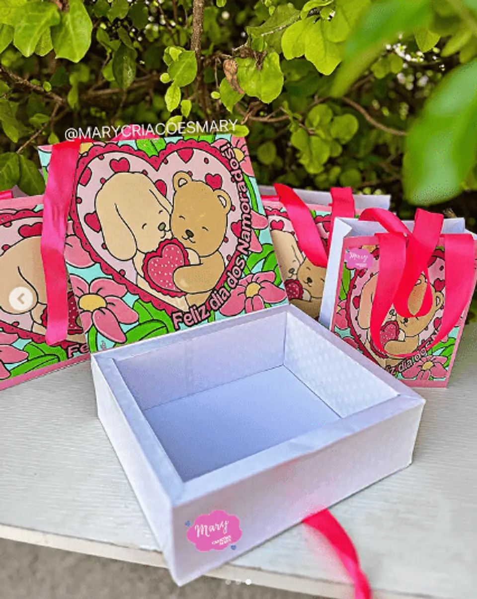 Arquivo de Corte Dia dos Namorados Bobbie Goods Caixa Presente + Sacolas P M G 5