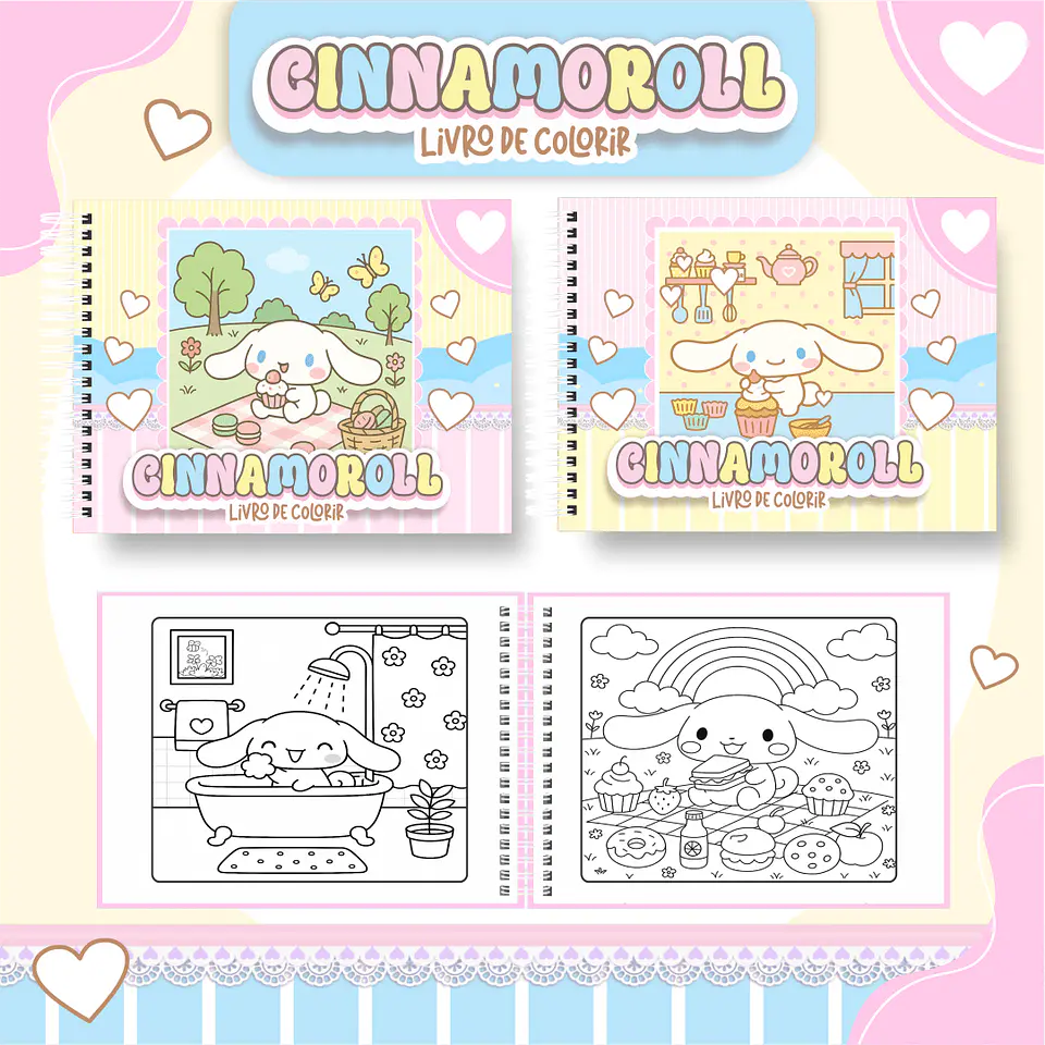 Arquivo Digital livro de Colorir Cinnamoroll 1