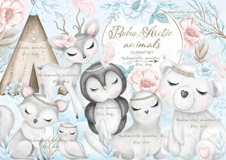 Kit Digital Animais Ártico 1