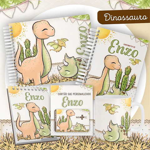 Kit Encadernação Baby Dinossauro