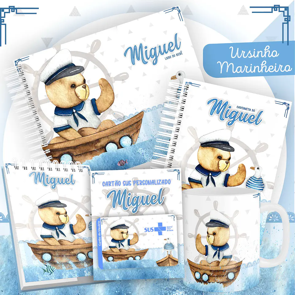 Arquivo Livro do Bebê e Caderneta Ursinho Marinheiro 2