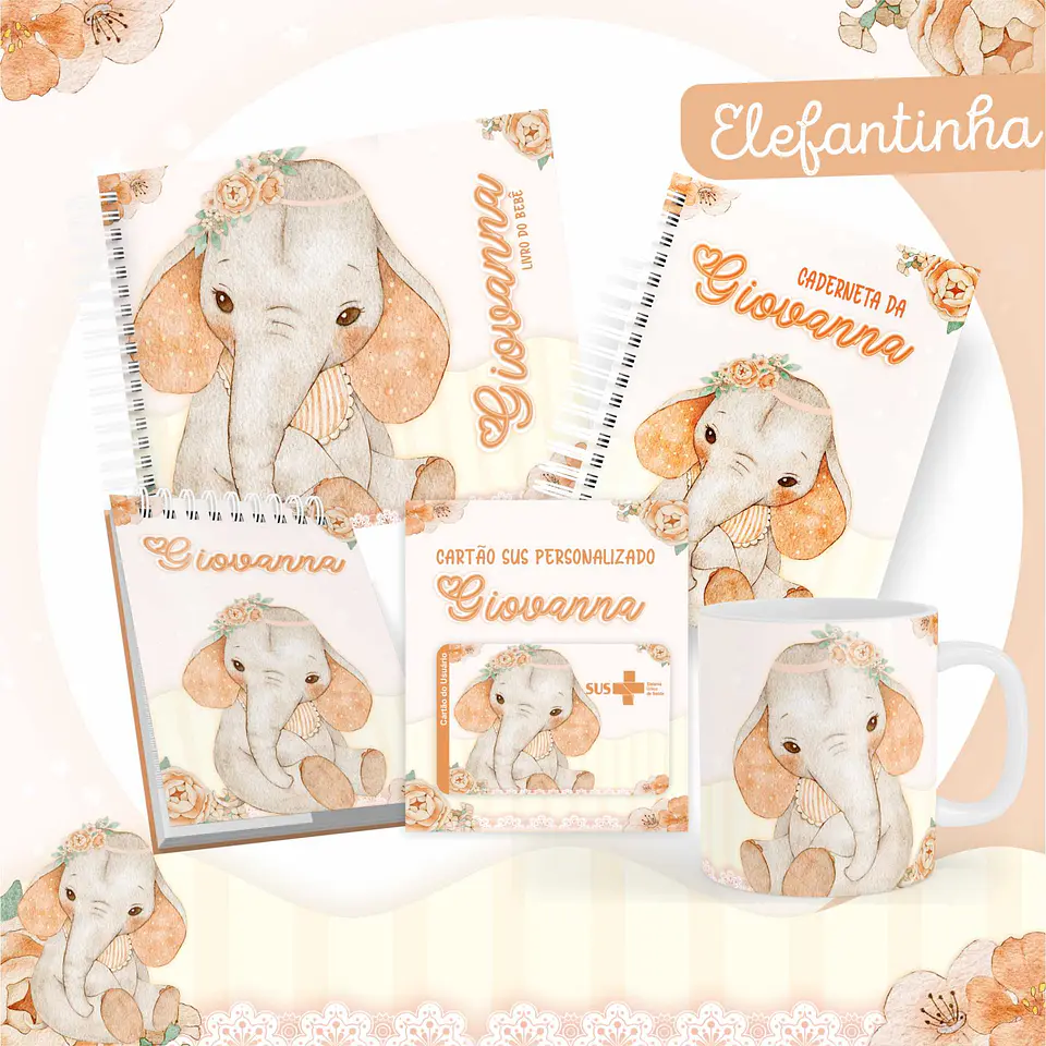 Arquivo Digital Caderneta +Livro do Bebe Elefantinha 2