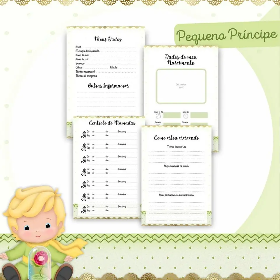 Arquivo Digital Pequeno Príncipe Caderneta Livro do Bebe 4