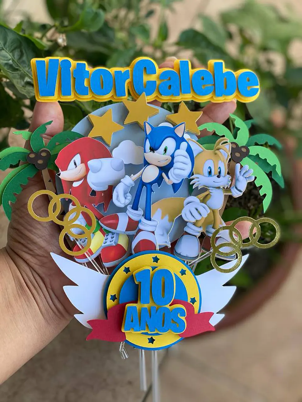 Arquivo de Corte Topo de Bolo Sonic 1