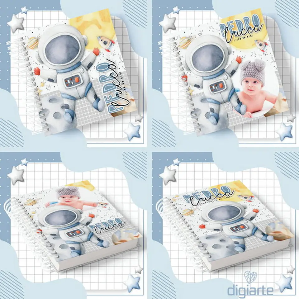 Arquivo Digital Combo Maternidade Astronauta Aquarela 4