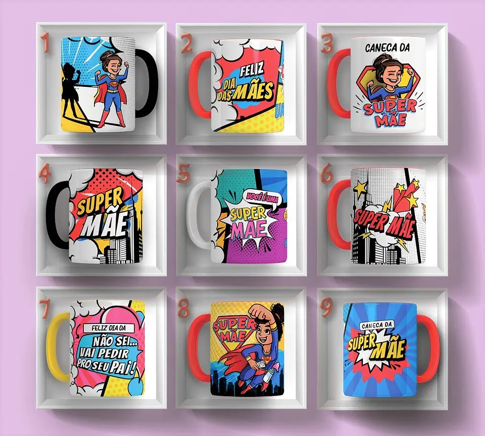 Arquivo de Corte Coleção Digital Dia das Mães Cartoon 8