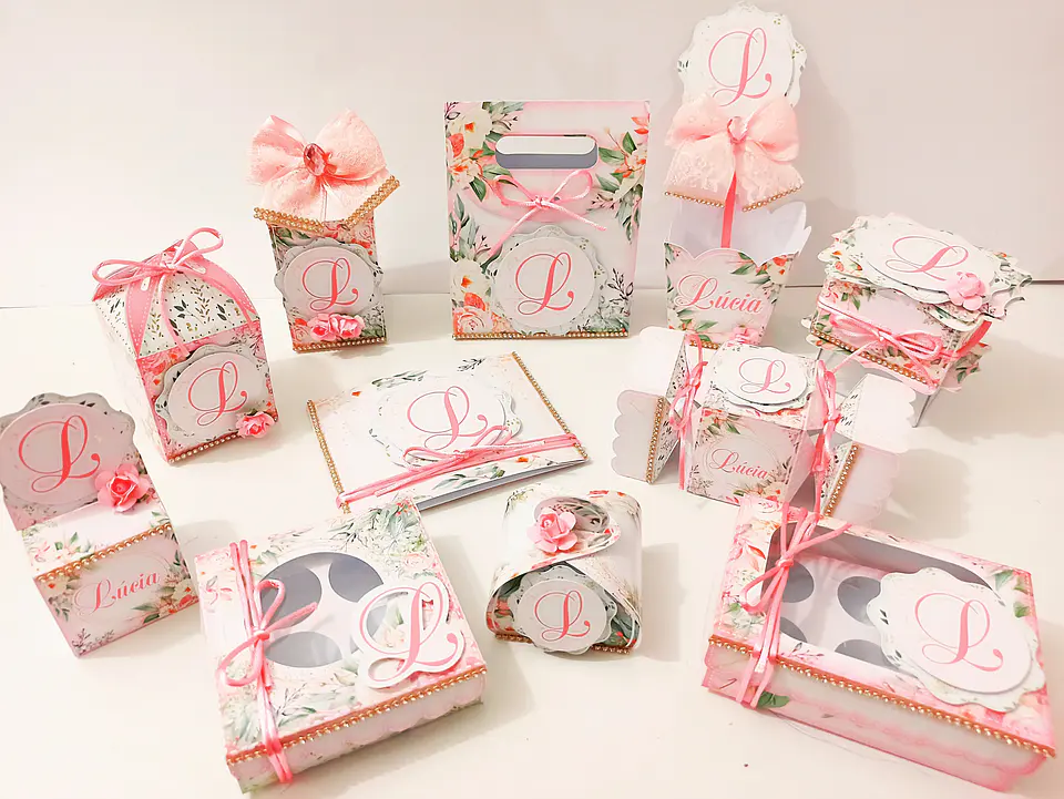 Arquivo de Corte Kit Caixas  Floral 1