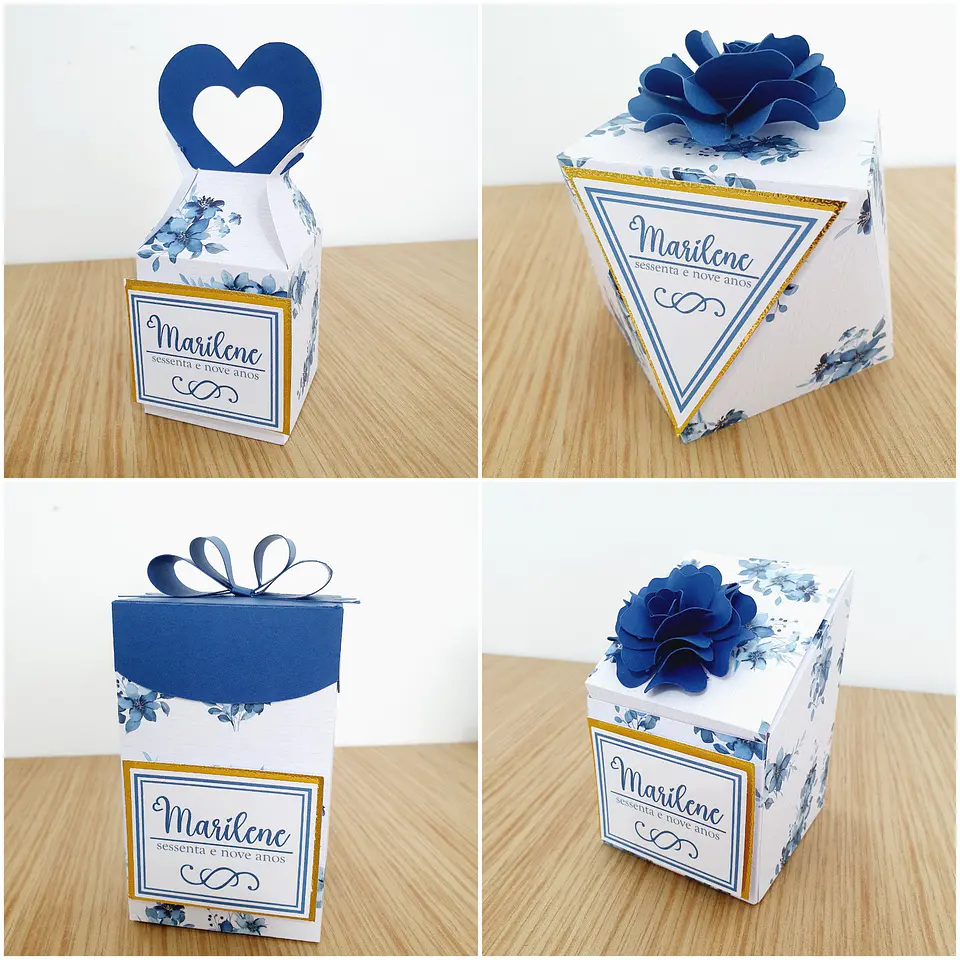 Arquivo de Corte Floral Azul 2