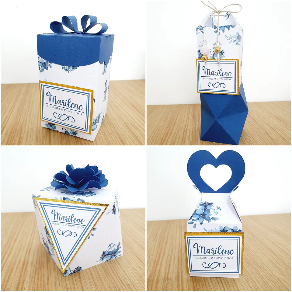 Arquivo de Corte Floral Azul 3