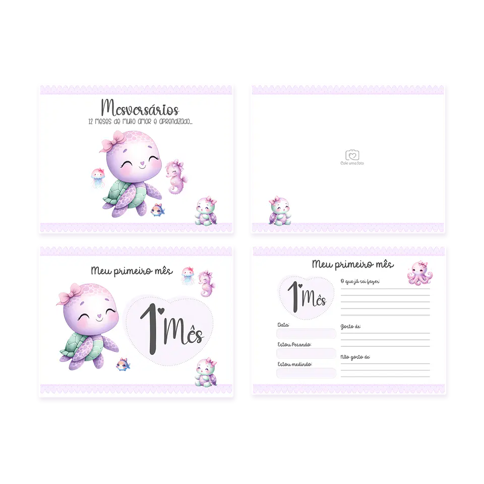 Arquivo Digital Pack Baby Fundo Do Mar Menina 7