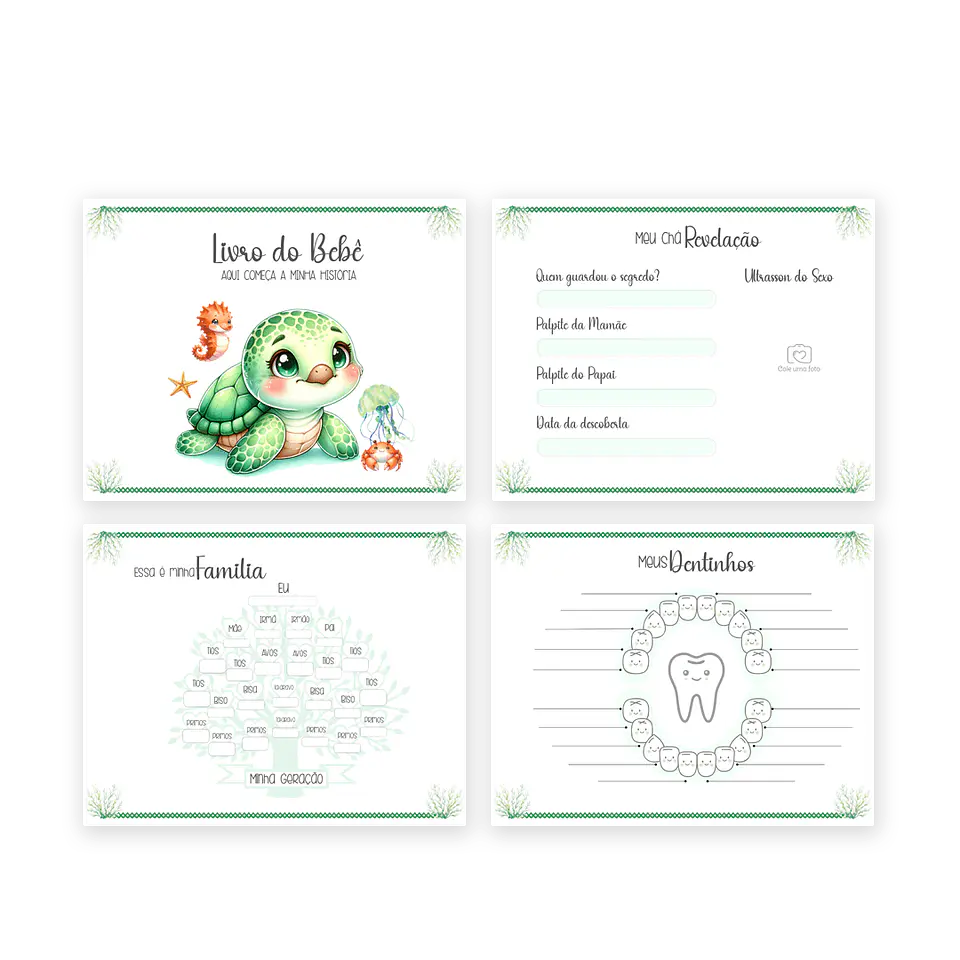 Arquivo Digital Pack Baby Fundo Do Mar Menino 6