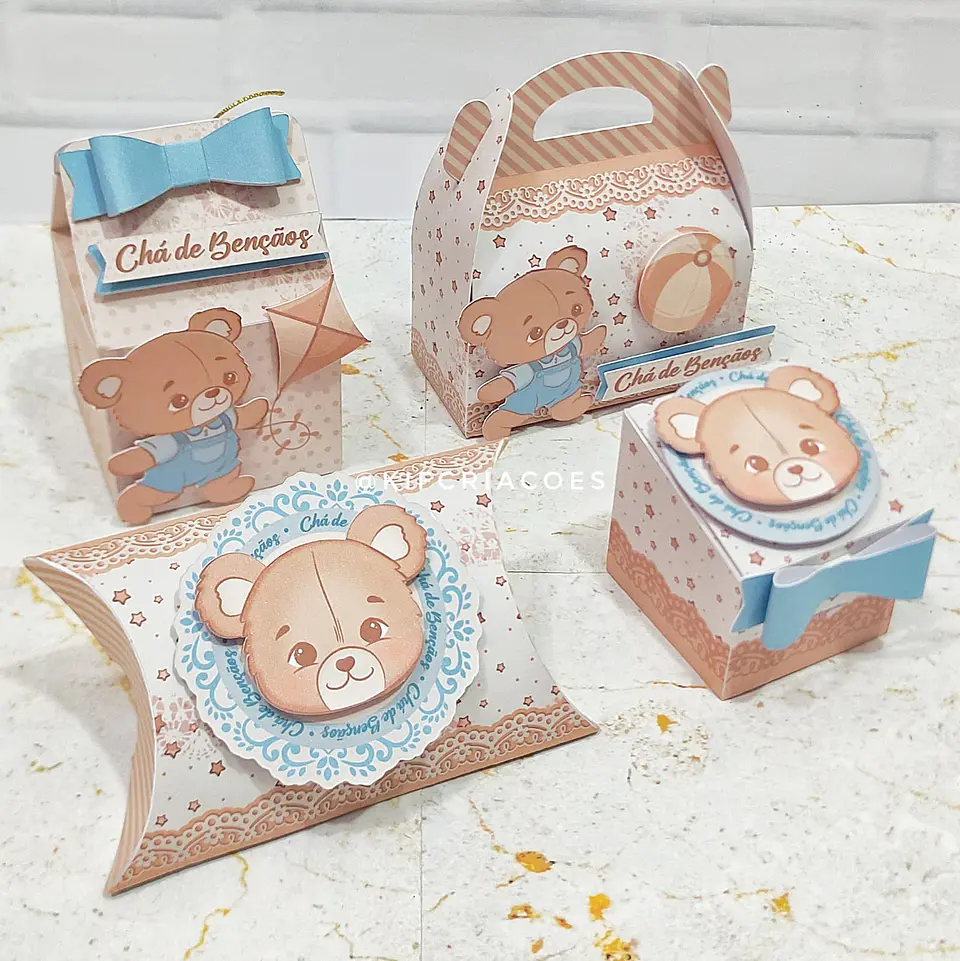 Arquivo de Corte Ursinho Azul 1