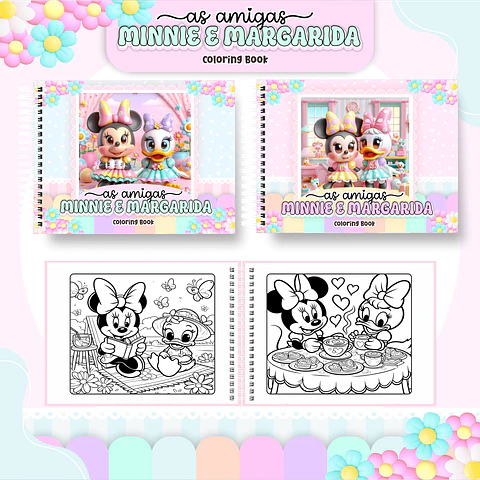 Arquivo Digital Livro de Colorir as amigas Minnie e Margarida